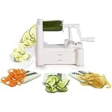 Spiralizer Tri-Blade Vegetable Spiral Slicer, Strongest-Heaviest, Best Veggie Pasta Spaghetti Maker for Low Carb/Paleo/Gluten-Free Meals