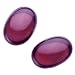 Vintage German Glass Cabochons Beads Amethyst Purple With Foil Back 18mm X 25mm (2 Be...