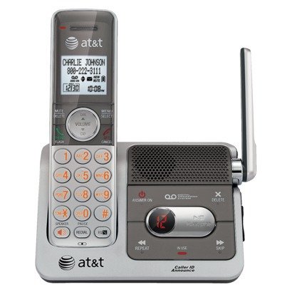 AT&T DECT 6.0 Cordless Phone System (CL82101) with Answering Machine, 1 Handset - Gray