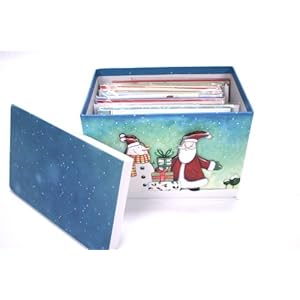 Paper Magic 24-ct Handmade Christmas Cards In Decorative, Reusable Box With Removable Lid