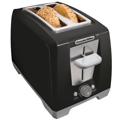 Hamilton Beach 22334 2 Slice Cool Touch Toaster Blk Perp Bagel & Cancelbtns Wide Slots