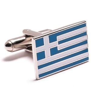 Greek Flag Greece Cufflinks Cuff Links new [Kitchen] Cufflinks
