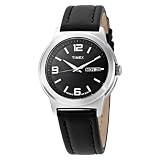 Timex Men`s T2E561 Classic Black Leather Strap Watch