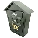 Outside Lockable Black Letter Letterbox Post PostBox