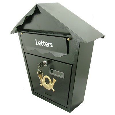 Childrens Toyshop  Outdoor Living : Outside Lockable Black Letter Letterbox Post PostBox