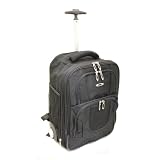 Kemyer Lightweight 17″ Laptop Computer Rolling Backpack – Black