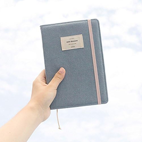 Soft Cotton Cover 2017 Planner New Year Scheduler Monthly Weekly Daily Personal Organizer Business Appointment Book Agenda Journal, 176p, 5.3"X7.6" (Indi Blue)