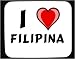 I Love Filipina Decorated Mouse Pad