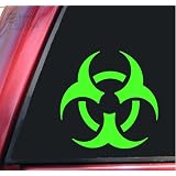 Biohazard Symbol Vinyl Decal Sticker - Lime Green
