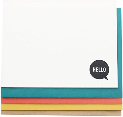 Dahlia Press Hello Bubble, Letterpress Flat Note Card, Boxed Set of 8