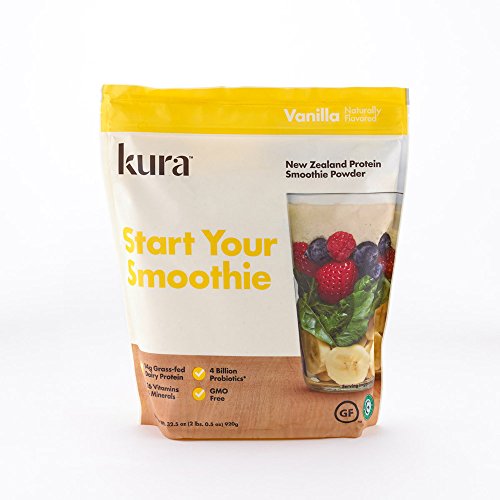 Kura New Zealand GrassFed Protein Smoothie Powder, Vanilla, 32.5 Ounce