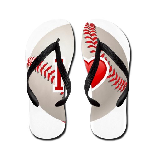 Artsmith, Inc. Kid's Flip Flops (Sandals) I Love Baseball - Medium
