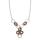 Brass and Wood Rings, Brass Necklace 