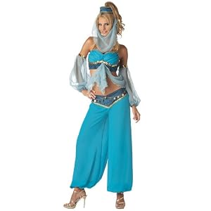 Sexy Blue Genie Costume Harems Jewel Dancer Halloween Costume Great Couples Costume