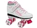 Sparkles Pink and White Boots with Light Up Wheels Model 1969 Roller Derby Girls Ladies Womens Boys Mens Kids Childrens Youth Quad Beginner Roller Skates