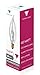 15 Pack -- 60 Watt Clear Flame Shaped Incandescent Light Bulb, Candelabra Base