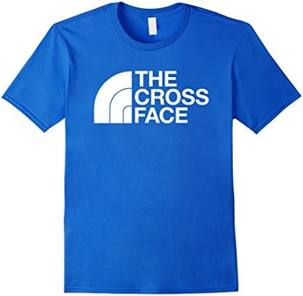 Men's The Cross Face T-Shirt - BJJ MMA Wrestling Grappling XL Royal Blue