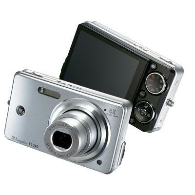 GE E1040 - Digital camera - compact - 10.0 Mpix - optical zoom: 4 x - supported memory: MMC, SD, SDHC - silver