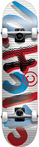 Cliche Skateboards Slappy White / Red / Blue Complete Skateboard - 8" x 32"