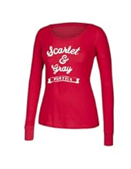 Sports: NCAA Ohio State Buckeyes Womens Everyday Long Sleeve Tee, True Red, Large - J. America