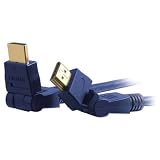 Cables to Go Velocity 40570 High-Speed HDMI Cable with Rotating Connectors (6.5 Feet/2.0 Meters, Blue)