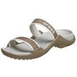 Crocs Womens Patra Slide,Khaki/Pearl White,9 M