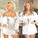 Charmeuse Babydoll w/ Robe and Hanger in Plus Sizes 1x/2x 3x/4x Black Pink Purple Red White