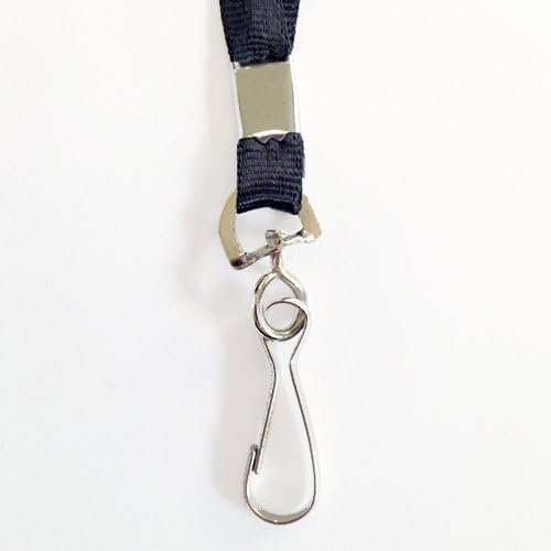 TruOffice Economy Black Breakaway Lanyards Flat 36-Inch with Swivel Hook, 100-Pack (CLANFEB36BK)