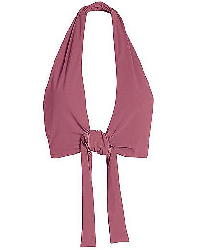 Tie front halter top