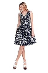 Nylon/Polyester Polka Dot Print Full-Skirt Pleated Fall  Dress