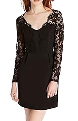 Sexy Lace Backless Cutout Long Sleeves Spring Summer Fall Mini Dress 