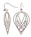 14K Yellow Gold and Sterling Silver Etched Dangle Earrings
