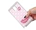 ACC5Star(TM) New Fashion Bonzer Bling Diamond Cristal Silver Chain Sexy Pink Lip Clear Case Cover Skin for Samsung Galaxy Note 4 + High Quality Random Color Stylus + 10*15 Cm Green Soft Clean Cloth with Logo (Pink Diamond)