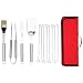 Chefmaster 13pc 13pc Barbeque Set Red Zipper Pouch Feature Stainless Steel Tube Handles