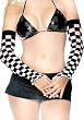 Nylon Checkerboard Arm Warmers
