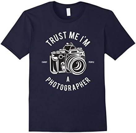 Men's Trust Me I'm a Photographer I Shoot People T-Shirt Large Navy
