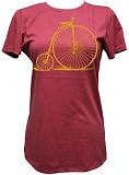 Junior's Annex Clothing Penny-Farthing Antique Bicycle Victorian Steampunk Etching Art Design Print Tee Shirt