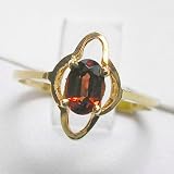 10K Yellow Gold Garnet Ring