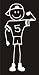 Boy Young Man Window Decal Sticker White 6
