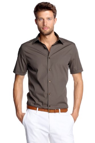ESPRIT Collection Herren Businesshemd Slim Fit D61952, Gr. 39/40 (M), Braun (major brown 2 Preisvergleich