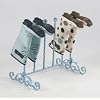 blue coloured boot stand