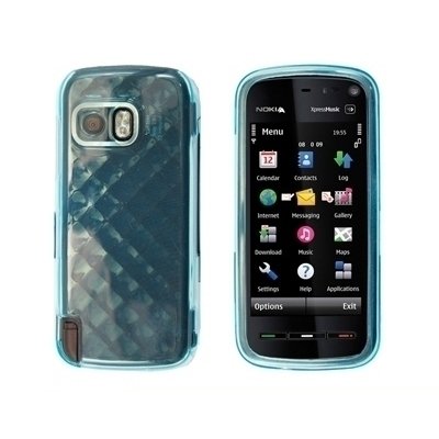 Logotrans Cubic Series Silikon Cover blau und Displayschutzfolie f&uuml;r Nokia 5800 Preisvergleich