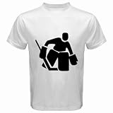 Men's Customized BLACK FACING GLOVE GOALIE HOCKEY 100% Cotton White T-shirt