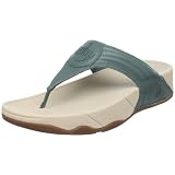 FitFlop Women's Walkstar 3 Leather Toning Flip Flop,Steely Blue,10 M US