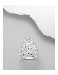 Flower Ring In 92.5 Sterling Silver