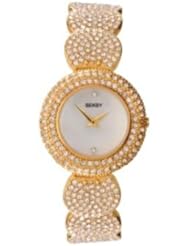 Seksy Wrist Wear by Sekonda Womens Quartz Watch with Mother of Pearl Dial Analogue Display and Gold Coloured Bracelet 4857W.37