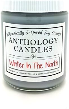 Winter in the North Candle - Anthology Candles, Game of Thrones Candle, Book Candle, Scented Soy Candle, 8oz Jar