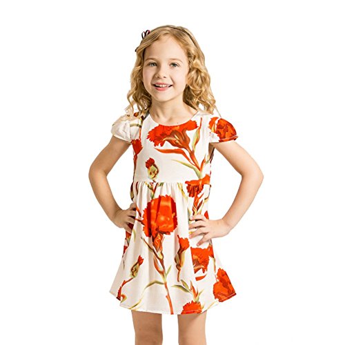 Weixinbuy Kid Baby Girl's Floral Printed Lovely Party Birthday Tutu Dress