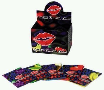 Latex dental dam, banana (Package Of 8)