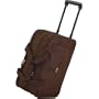 American Flyer Micro Fiber Suede Wheeled Duffle (Brown)